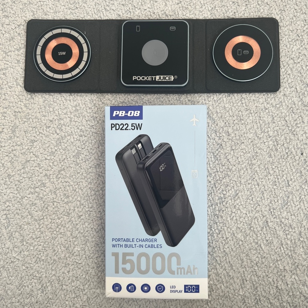 PocketJuice Wireless Charging Pad and Portable Charger